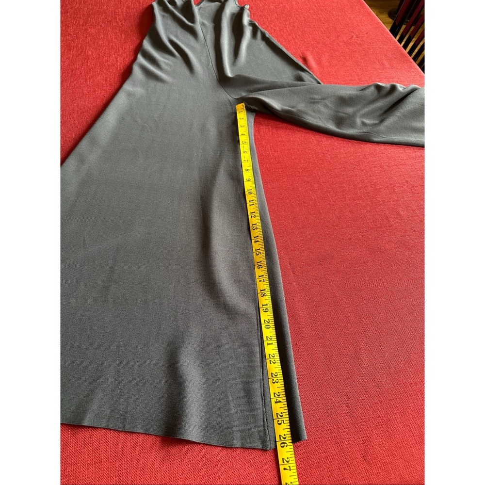 Zara Grey Knit Strappy Wide Flare Leg Jumpsuit, NWT, S - Picture 7 of 14